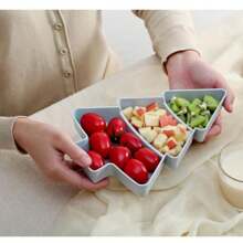 1pc Creative Christmas Gift Tree Shape Tray, Fruit Plate, Household Nuts, Snack Tray, Portable Dinner Plate, Christmas Gift Holiday Party Tray, Plastic Fruit Plate, Home Kitchen Supply,Kitchen,Christmas Gift