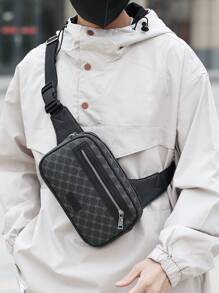 男士包袋奢华设计师单斜挎胸包男士 PU 皮革单肩包情人节礼物、父亲节礼物斜挎包、单肩包、带耳机的胸包高中徒步旅行大容量多功能便携休闲礼物度假复古旅行节日礼物侧包礼品包复古包礼物情人节黑色包节日必备包腰包贴纸冬季返校情人节礼物复古运动生活礼品包腰包腰包春季复古包学校用品