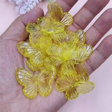 10 cái Thời trang Tinh tế Acrylic trong suốt Mặt dây chuyền con bướm Hạt DIY Thủ công Nguyên vật liệu Đối với Hoa tai Làm đồ trang sức - Hạt bướm/10 chiếc - Xem 30