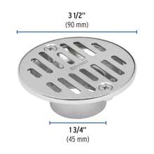 Resumidero 3-1/2" redondo metálico, Foset - Blanco - Ver 2
