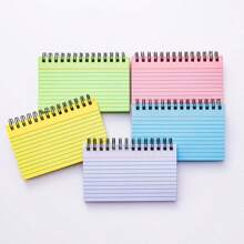 50 Sheets Random, Spiral Bound Lined Memo Pad, Suitable For Daily Note Taking - Multicolor - View 5