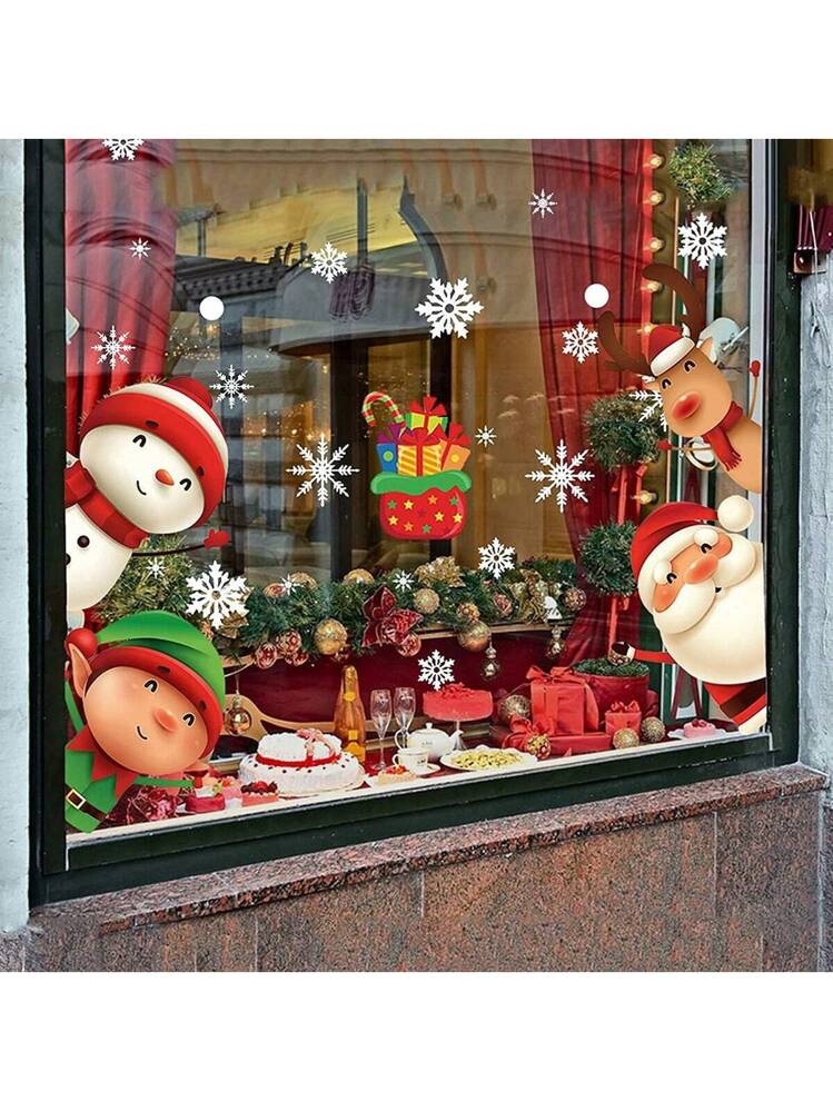 Adesivi per finestre Natale 9 fogli Adesivi per decalcomanie