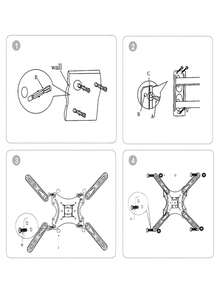 Four-Arm TV Wall Mount For LED LCD Plasma Screens, 14''-55'' - Multicolor - View 3