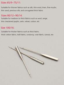 Agujas De Máquina De Coser, Agujas De Bordado, 5 Piezas, Tamaño 80/12 - 80/12 - Ver 3