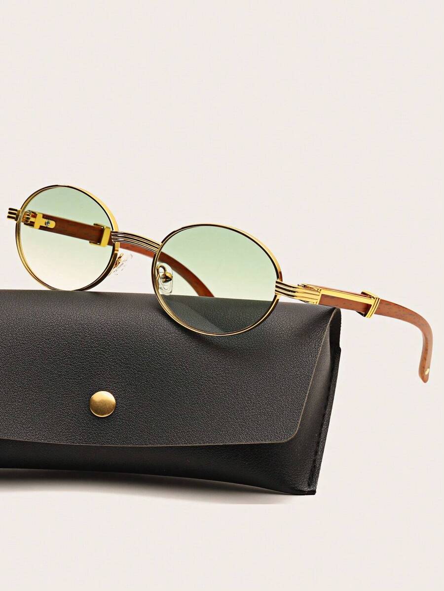 1 pièce Accessoire de lunettes de soleil de style royal en alliage de zinc de forme ovale, de style européen et américain, adapté aux pulls, vestes, sweats à capuche, pantalons et cargo pour l'été, les vacances à la plage, les activités en plein air et les voyages