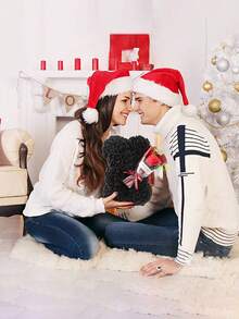 母親節、情人節禮物，1個純手工製作的玫瑰熊，送給女兒、朋友，結婚週年和派對的禮物