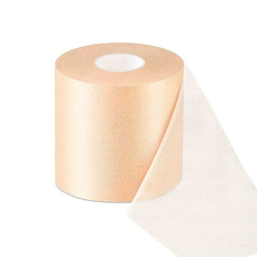 1 Rollo De Cinta De Espuma De Pre-vendaje Para Deportes, Cinta De Vendaje De Espuma De Color Jengibre Para Absorción De Choque De Raqueta De Tenis - Amarillo Mostaza - Ver 1