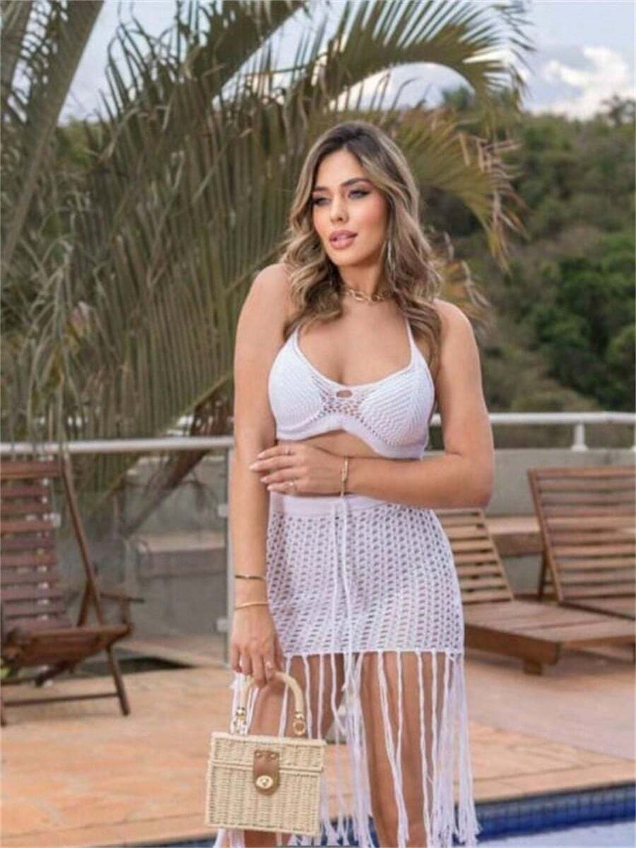 Women Sweater Co-ords - trắng - Xem 1