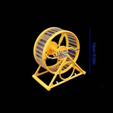 倉鼠跑輪玩具,倉鼠運動跑步機,附支架滾輪球,寵物訓練玩具 - 粉色 - 查看 2