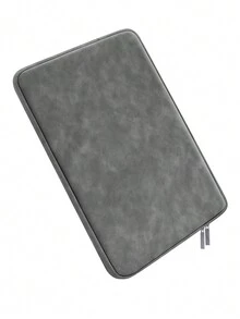 1pc 13/14 Inch Laptop Sleeve Bag Leather Waterproof Inner Protective Case Compatible With Macbook Air/pro,13-13.3 Inch Notebook, Compatible With Macbook Pro 14 Inch 2021-2023 A2779 M2 A2442 M1 - Dark Grey - View 4