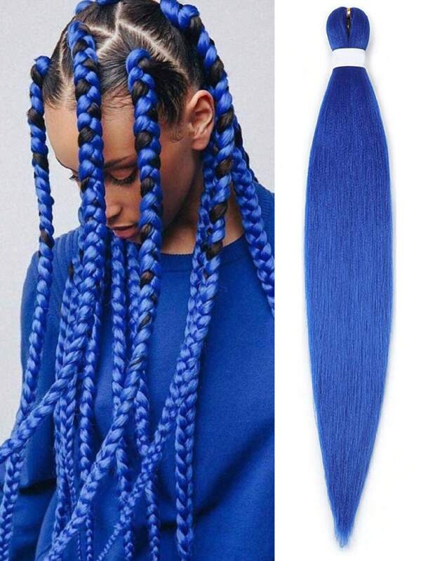 Pre stretched woven hair extension 26 inch knot free box braid professional synthetic crochet woven natural EZ braid