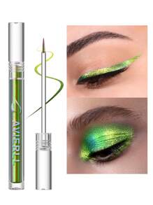 AVIERLL Delineador de ojos camaleónico Sombra de ojos líquida de 6 colores Delineador líquido extremadamente Resistente al agua y de larga duración Maquillaje para fiestas (Color 03# 1 pieza).