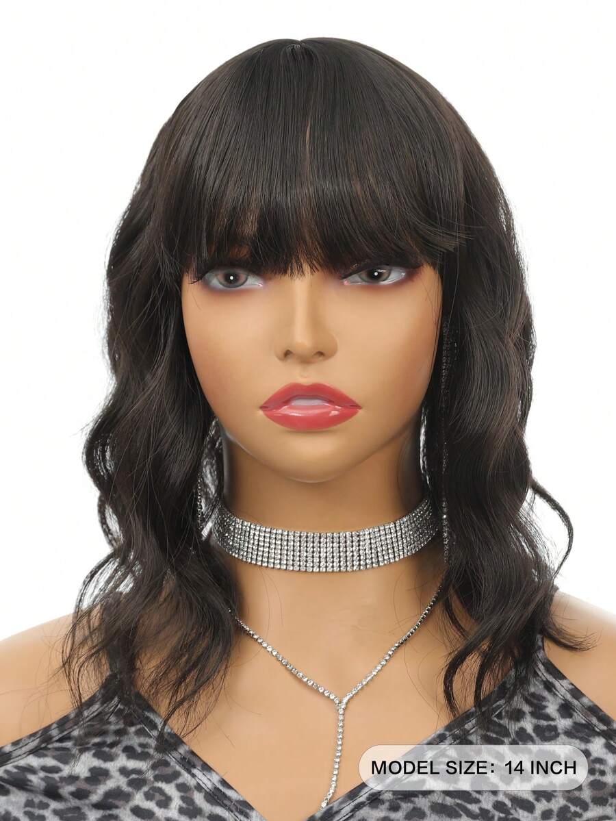 Water Ripple Wig Air Bangs Head Overhead 3D Bangs Invisible Seamless