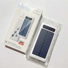 Power Bank Pila Portatil Recargable Solar 20000mah Carga Rápida - Blanco - Ver 4