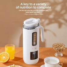 Aeomjk 堅果奶製造機,自動杏仁牛奶製造機,適用於自製植物奶、燕麥奶、豆漿、杏仁奶和乳製飲料,帶延遲啟動/保溫/自清洗/煮沸等功能 - 白色 - 查看 3