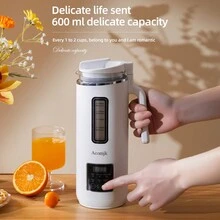 Aeomjk 堅果奶製造機,自動杏仁牛奶製造機,適用於自製植物奶、燕麥奶、豆漿、杏仁奶和乳製飲料,帶延遲啟動/保溫/自清洗/煮沸等功能 - 白色 - 查看 2