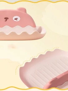 1pc Yellow Kitchen Countertop Oil Proof Pan Cover Bob Spoon Holder Rack For Spatulas And Ladles - Yellow - View 5