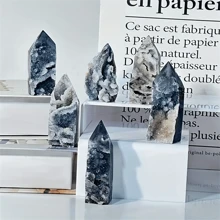 1pc Natural Crystal Black Sphalerite For Healing Meditation Reiki Chakra Crystal Gift, Meditation Stone, Healing Stone - Multicolor - View 4