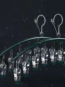 不鏽鋼夾子衣架,可用於襪子、內衣、圍巾和嬰兒衣服等多種用途 - 彩色 - 查看 3