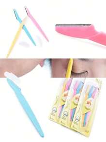 24 Estuches Perfilador de Ceja Navaja quita Vello Facial con 3 piezas - Multicolor - Ver 1