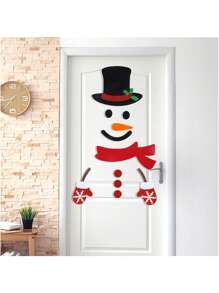 1set Christmas Snowman Decoration - Red - View 1
