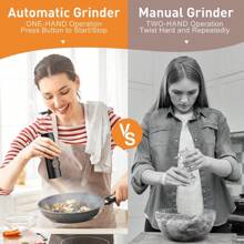 Stainless Steel Wireless Electric Grinder, Gravity Sensor Pepper Mill, Kitchen Sea Salt Spice Grinding Machine - Black - View 7
