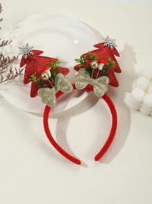 Buổi tiệc Loạt - Đỏ  Trẻ em Cây thông noel , Bông tuyết & Bowknot & Hình nấm Vòng tóc - Đỏ - Xem 1
