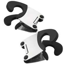 1pc Kitchen Pot Holder With Plate Gripper & Hook, Multifunctional Cooking Tools Heat-resistant Utensil Holder - Red - View 5