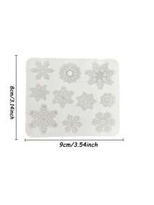 1pc 3d Silicone Christmas Snowflake Baking Mold - translucent - View 3