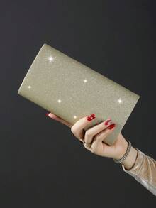 閃亮而奢華的晚宴包,時尚優雅浪漫的手提信封包帶鏈條,適用於女士晚裝、婚禮、派對和生日聚會