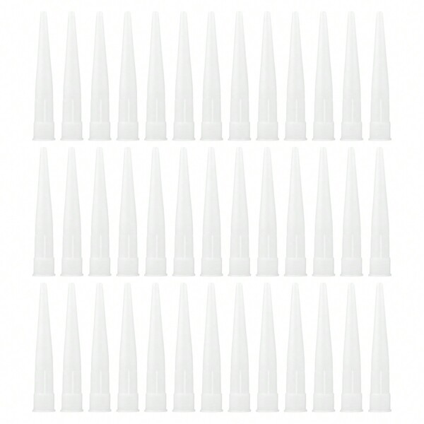 30 Pieces Transparent Silicone Nozzles Universal Glass Adhesive Nozzles Plastic Applicator for