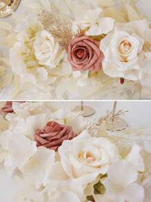 1 件婚礼拱门花，人造花婚礼拱门仪式标志婚礼椅，婚礼装饰，节日装饰，派对装饰用品，婚礼用品，情人节，礼物 - 白色 - 查看 5