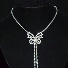 1 Pieza Anillo De Pezón Incrustado Con Diamantes De Imitación Para Mujeres, Cadena De Pecho Con Mariposa, Accesorio De Lencería - Plateado - Ver 5