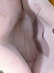 New Arrivals 2022 Tassels Tote & Shoulder Bag 2pcs/Set Plain Large Capacity Shopping Bag European And American Fashion Handbag - Mauve Purple - View 7