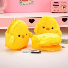 1 Pieza Pequeña Mochila De Felpa Con Forma De Pollo Amarillo, Regalo Creativo Para Niños - Amarillo - Ver 5