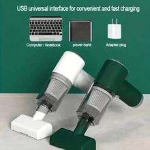 綠色家用手持吸塵器大功率車載除塵除蟎清潔機車家用兩用吸塵器