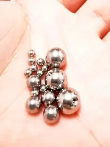 50pcs Replacement Ball & Barbell Tongue Ring Parts 14g 16g Stainless Steel Body Jewelry For Diy