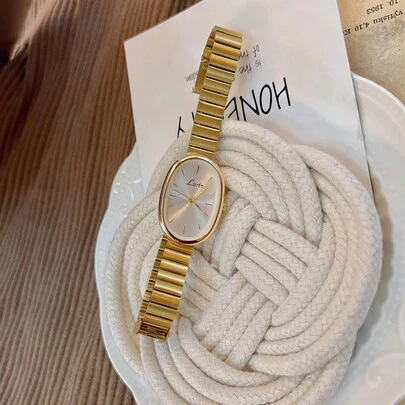 1 Piece Of New Fashion Gold Bracelet Women's Watch Retro Luxury Fashion Simple Elegant Light Luxury Elegant Versatile Watch Women's Quartz Watch