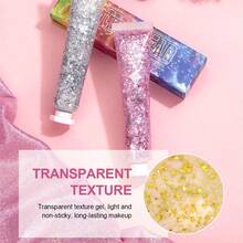 1pc Glitter Solid Color Eye Shadow Glitter Cream With Golden Shimmer For Highlighting Body &Face, Stage Makeup - Gold - View 7