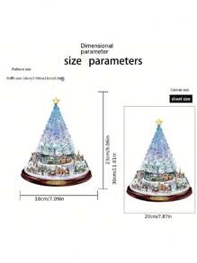 4入組聖誕樹和水晶貼紙裝飾,pvc牆壁和窗戶貼紙,7.87x11.81英寸/聖誕裝飾 - 彩色 - 查看 5