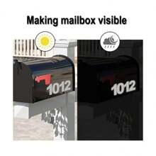 10pcs 2-inch Silver Reflective Numbers Sticker, Waterproof Adhesive Sticker Label, For Mailbox, Doorplate, House Number, Nighttime Visibility - Silver - View 7