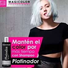 Shampoo negro matizador matizante para cabellos rubios canas cabello platinado decolorado matiza a gris plata silver matizador cabello - Negro - Ver 7