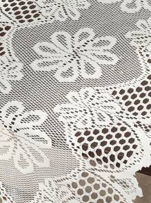 1pc/Set Hollow Out Lace Tablecloth As Table Runner, Placemat, Dining Table Cover For Home, Coffee Table, Kitchen - White - View 3