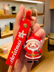 1pc Women's Santa Claus Backpack Style Keychain Pendant - Multicolor - View 3
