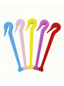 5-pack Women’s Portable Disposable [rubber Band Cutting Tools] Rubber Band [removal Clipper] - Multicolor - View 1