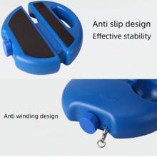 Single Tennis Trainer Set Practice Equipment With Base, High Rebound Tennis Ball, Durable String - Blue - View 6