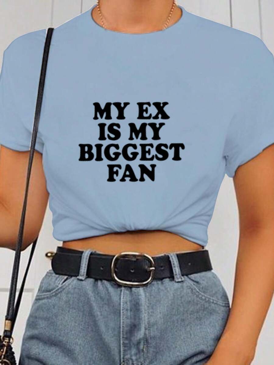 Women T-Shirts - 霧霾藍 - 查看 1