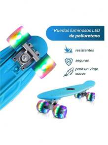 Patineta, Patinetas Skateboard, Penny Board 22" Pulgadas. Bluelander. - Azul - Ver 5