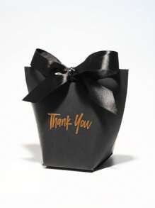 10pcs "Premium 'Thank You' Gift Box In Gold On Paper | Featuring Elegant Ribbon | Perfect For Christmas, Wedding, Baby Shower, And Beyond