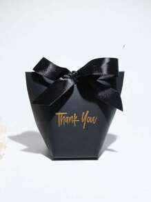 10pcs "Premium 'Thank You' Gift Box In Gold On Paper | Featuring Elegant Ribbon | Perfect For Christmas, Wedding, Baby Shower, And Beyond